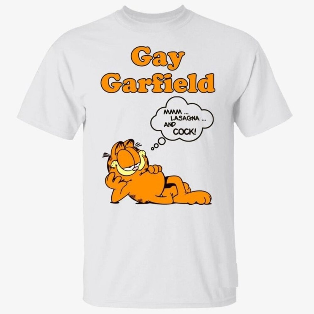 Gay Garfield Funny Meme Cartoon Vintage Style Fan Gift Graphic T-Shirt 89